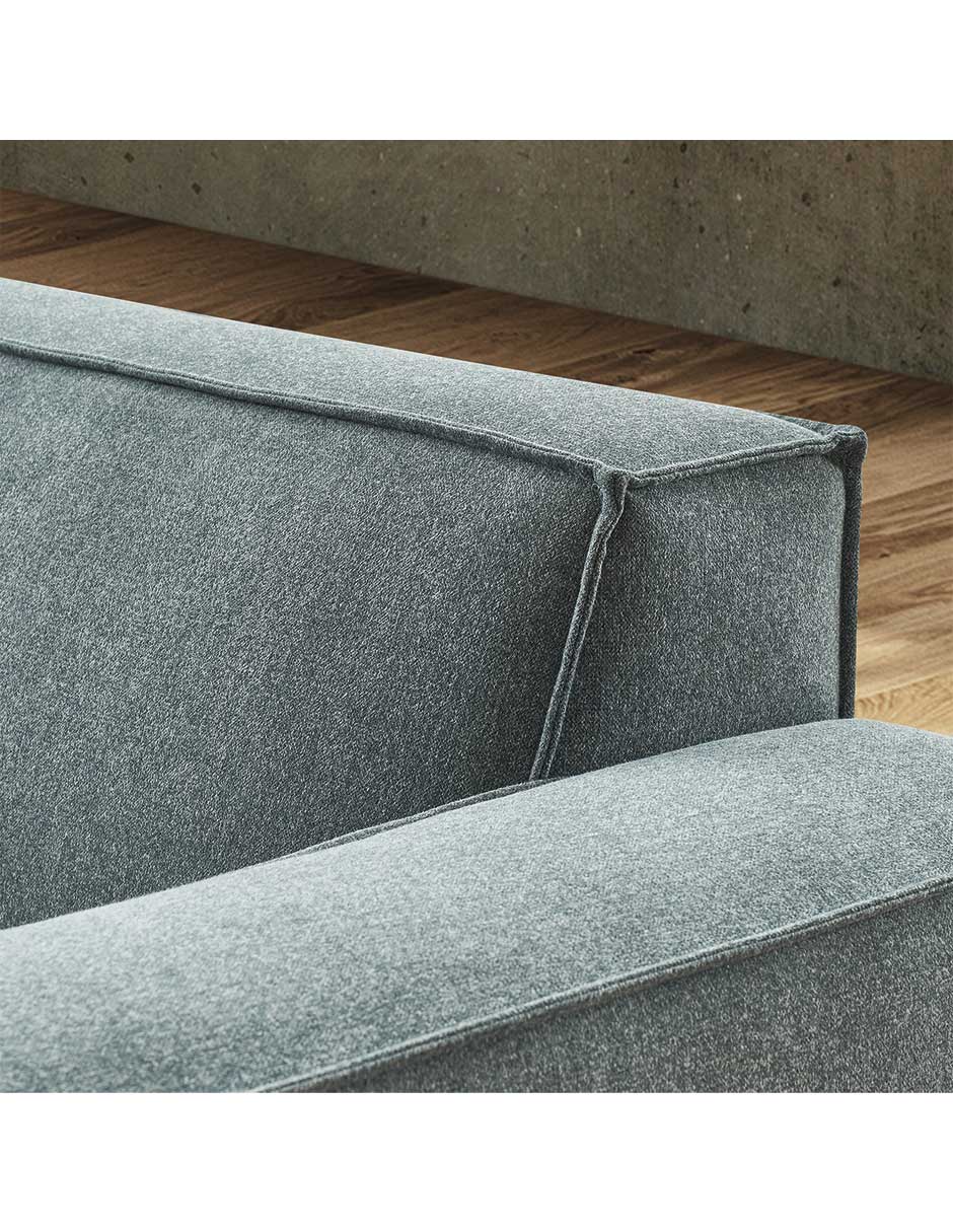 Paul - Sofá Modular 2 Plazas con Reposapiés - Gris