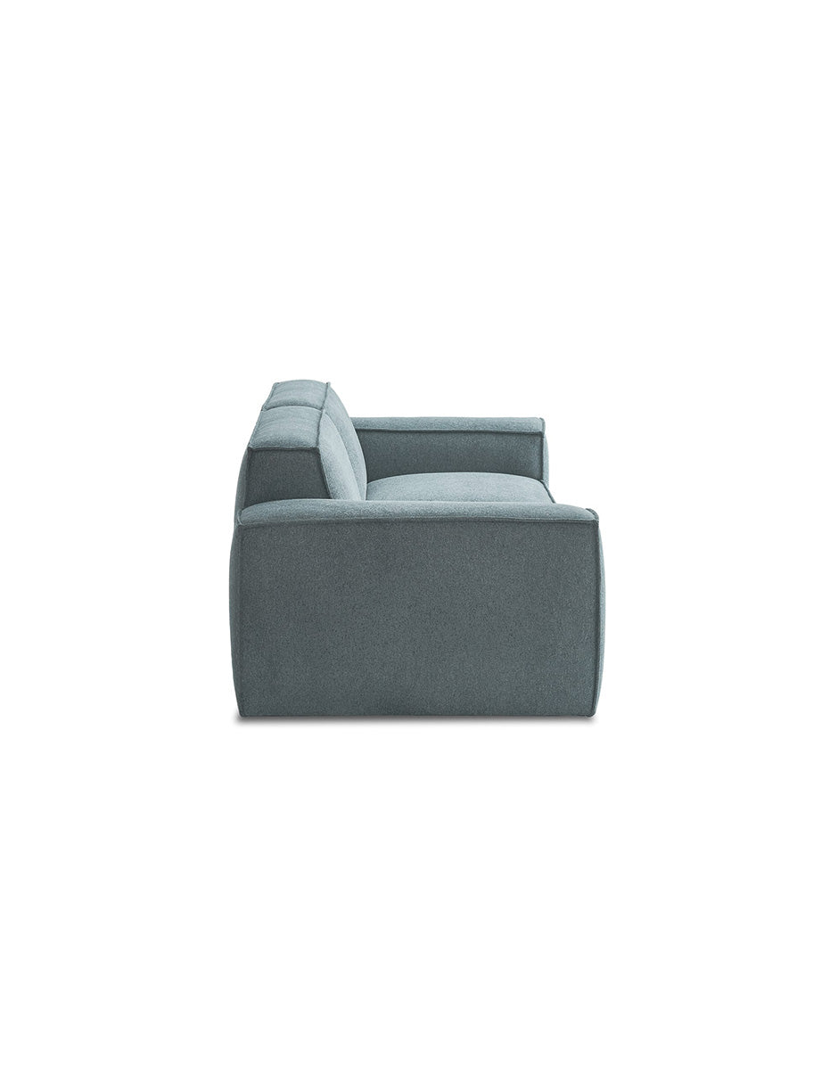 Paul - Sofá Modular 2 Plazas con Reposapiés - Gris