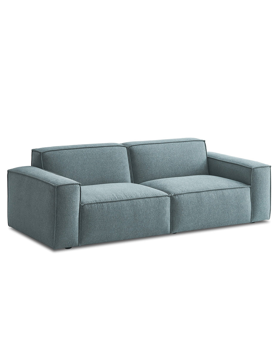 Paul - Sofá Modular 2 Plazas con Reposapiés - Gris