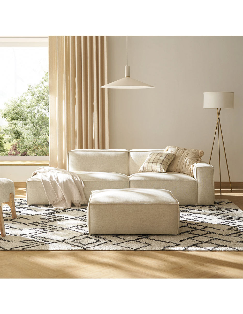 Paul - Sofá Modular 2 Plazas Chaise con Reposapiés