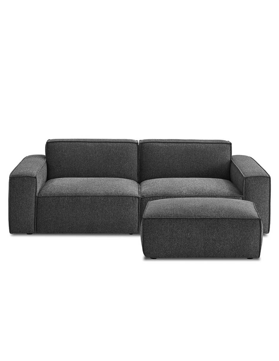 Paul - Sofá Modular 2 Plazas con Reposapiés - Granite